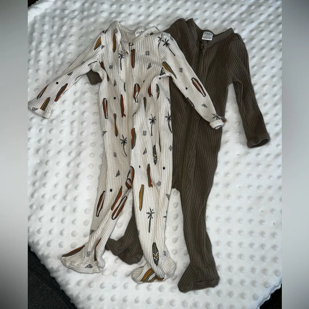 pl baby basics baby Ribbed Footie Set